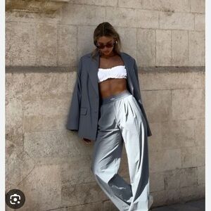 ALO Yoga Women's Gray Suit Up Trousers (Long)